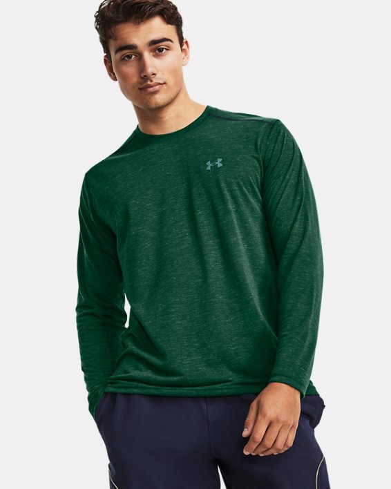 Men's UA Anywhere Long Sleeve in Green image number 0